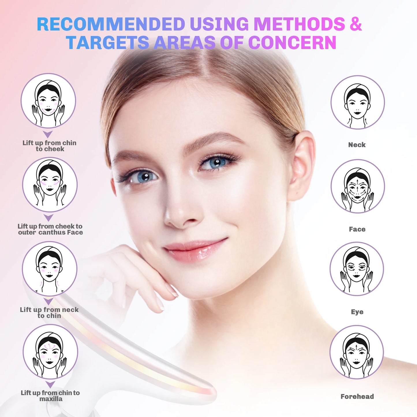 Face and Neck massage tool, suitable for lifting, tightening, and removing wrinkles. Perfect for men and women. Trending Products, Beauty intrument, Summer Gift