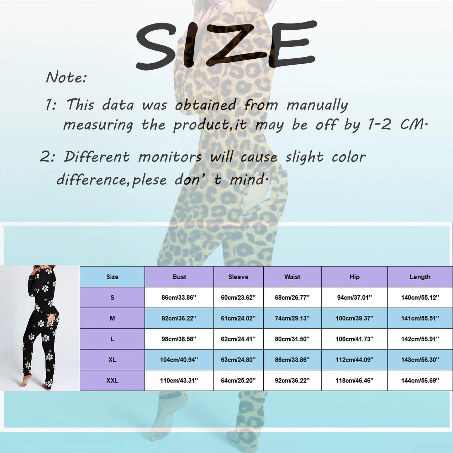 Button-Down Casual Print Long Sleeve Romper Sexy Onesies Bodysuit Sleepwear for Women