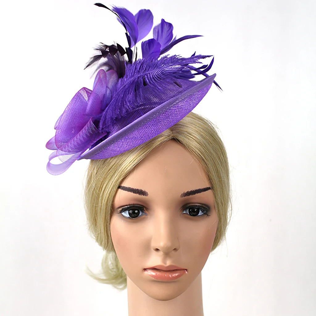 Ascot Feather Mesh Fascinator – Reversible Derby & Tea Party Headband