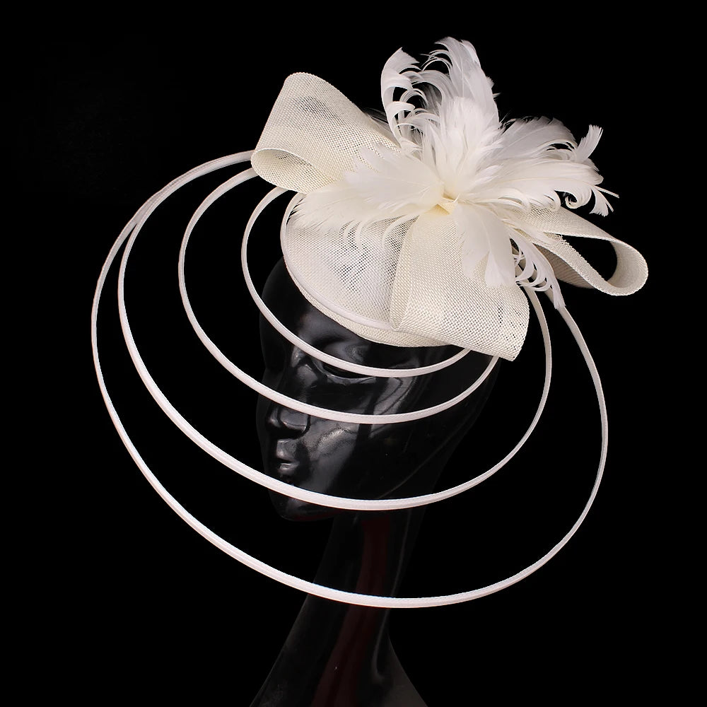 Elegant Crinoline Feather Fascinator