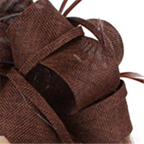 Elegant Wedding Fascinator Hat – Vintage Feather Headdress for Women