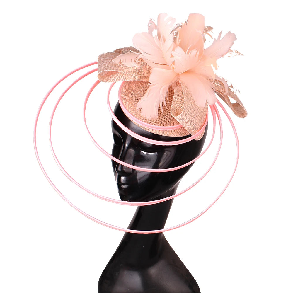 Elegant Crinoline Feather Fascinator