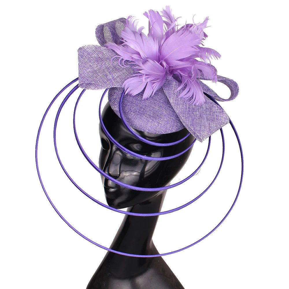 Elegant Crinoline Feather Fascinator