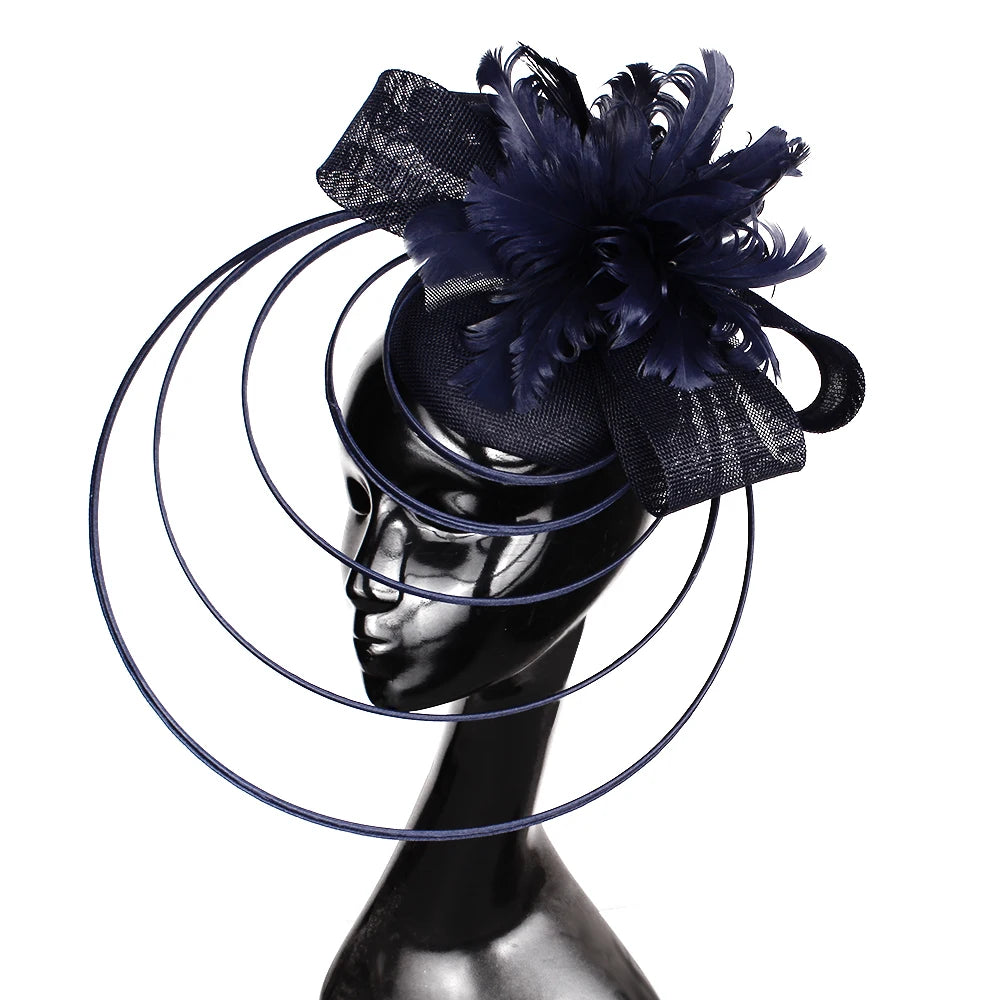 Elegant Crinoline Feather Fascinator