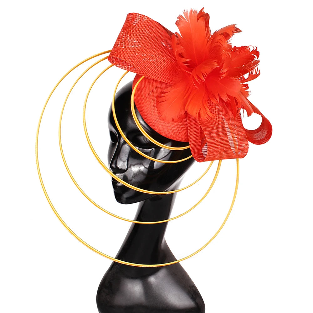 Elegant Crinoline Feather Fascinator