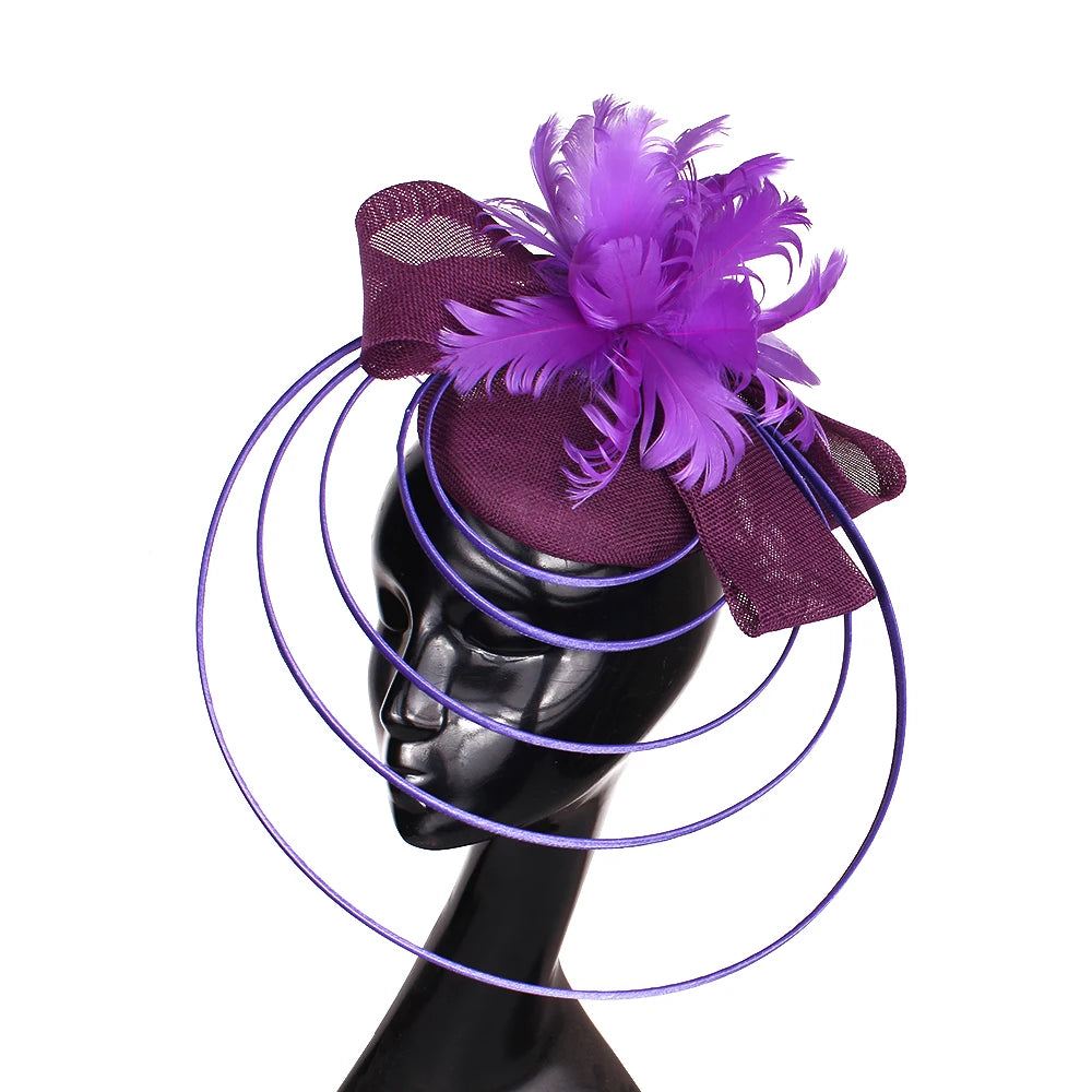 Elegant Crinoline Feather Fascinator