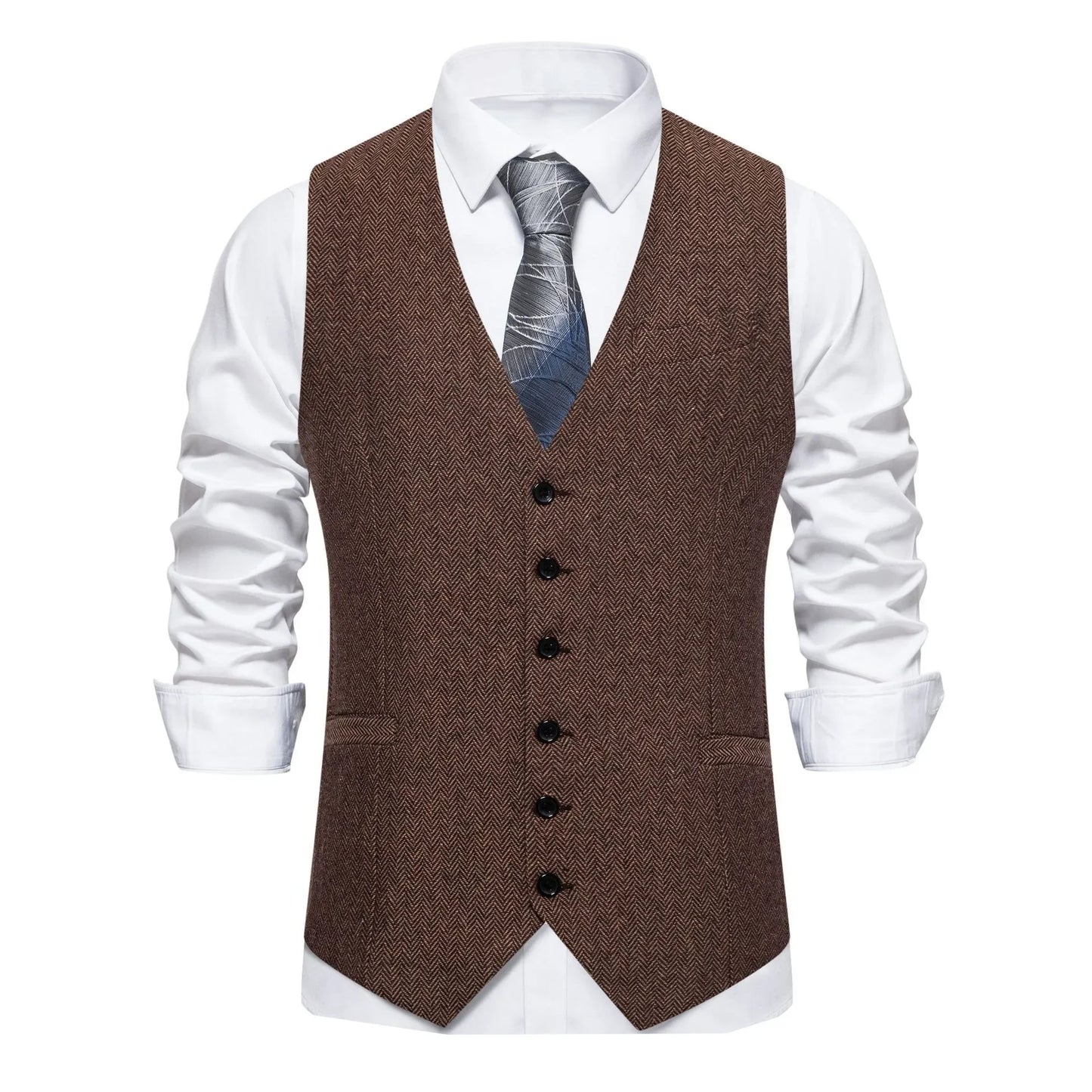 Men Plaid Sleeveless vest