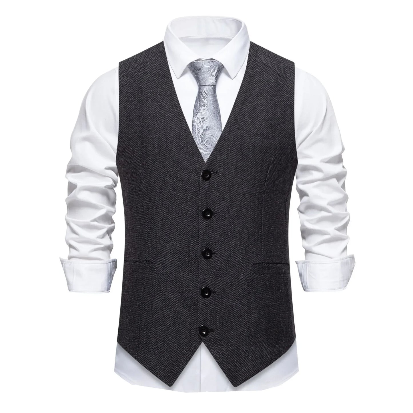 Men Plaid Sleeveless vest