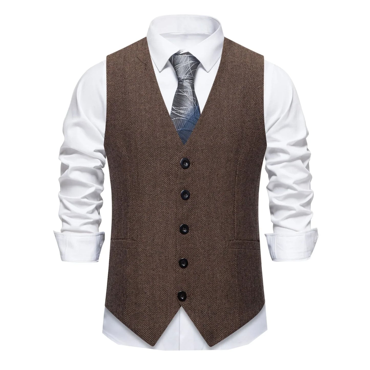 Men Plaid Sleeveless vest