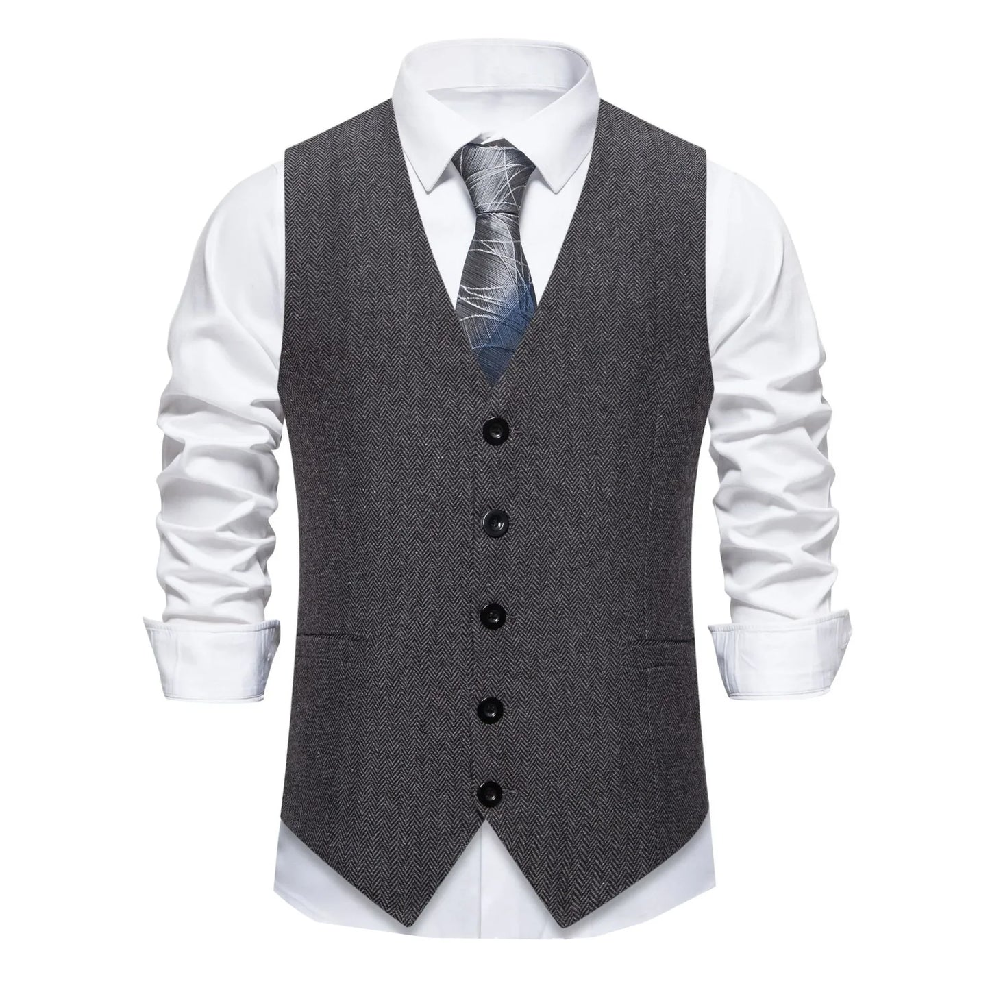 Men Plaid Sleeveless vest