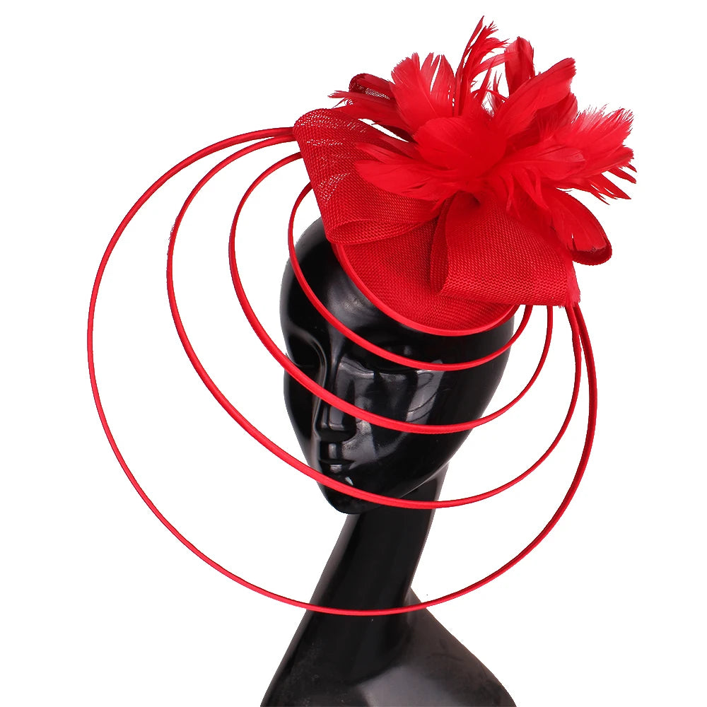 Elegant Crinoline Feather Fascinator