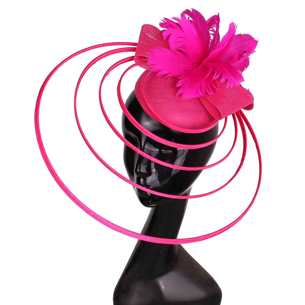 Elegant Crinoline Feather Fascinator