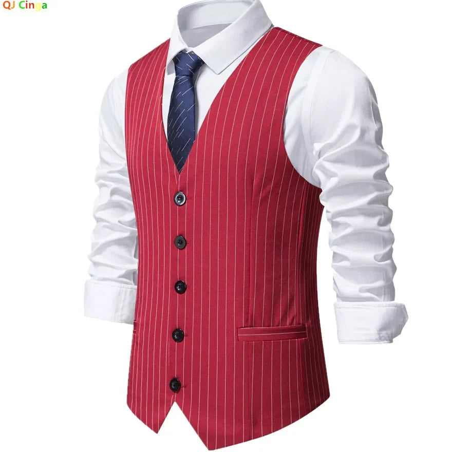 Men Plaid Sleeveless vest