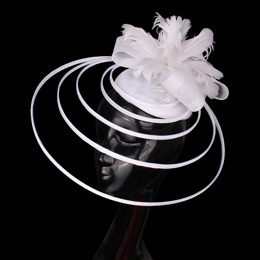 Elegant Crinoline Feather Fascinator