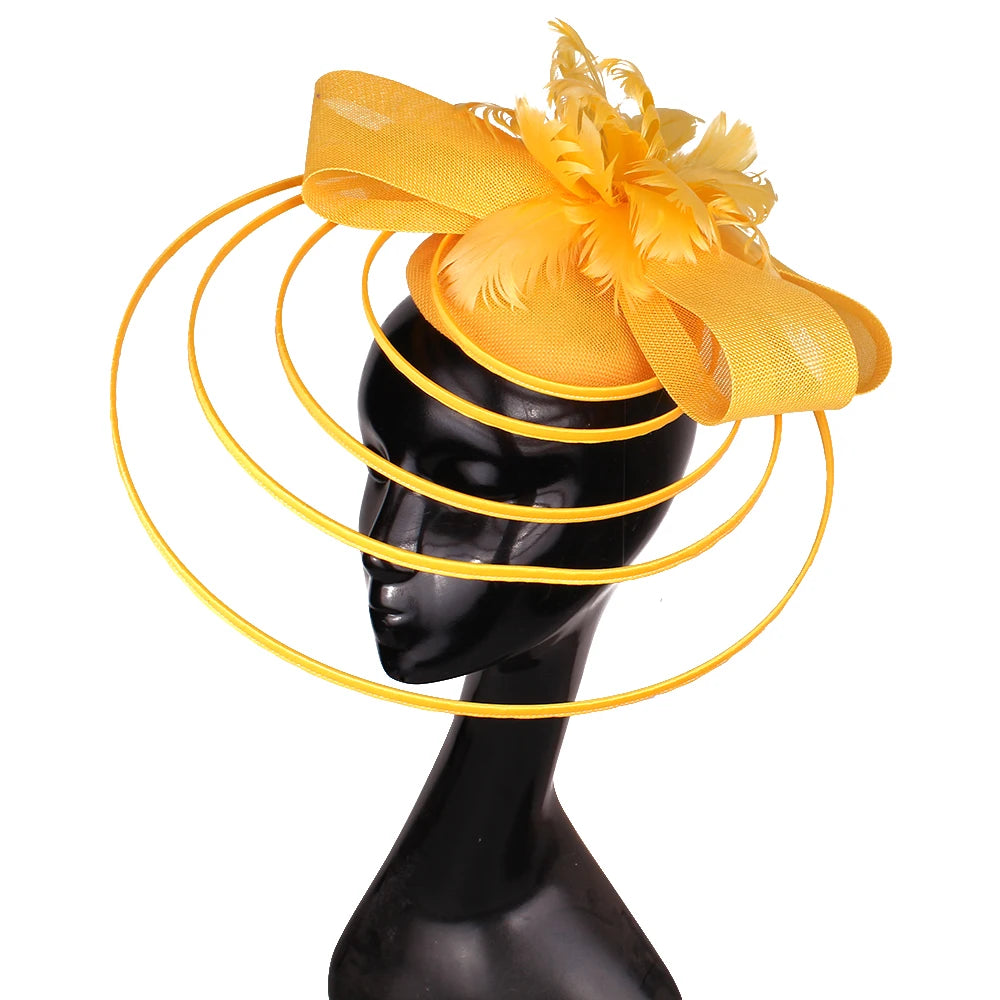 Elegant Crinoline Feather Fascinator