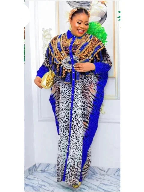 Tiger Print African Style Long dress