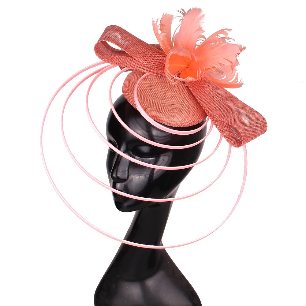 Elegant Crinoline Feather Fascinator