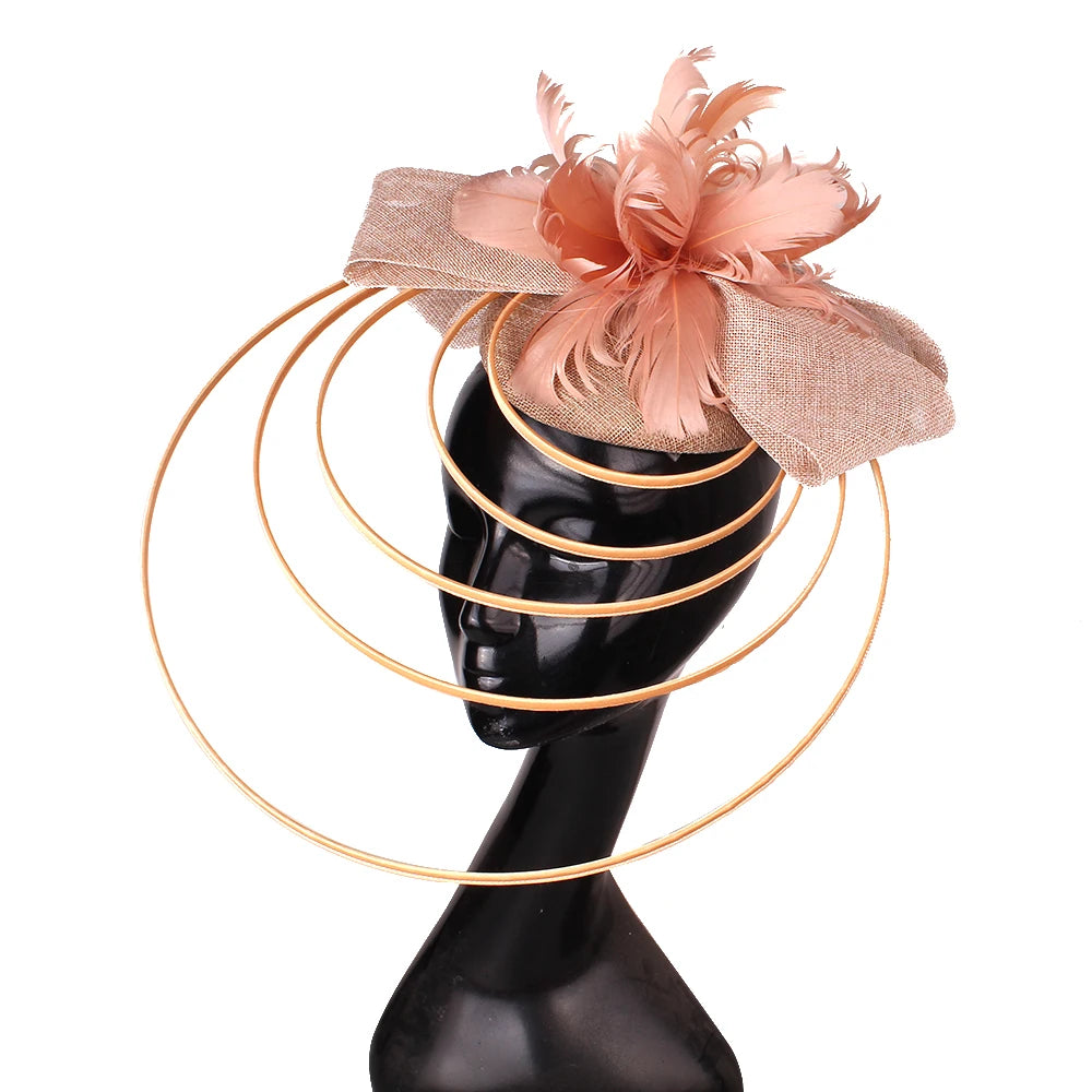 Elegant Crinoline Feather Fascinator