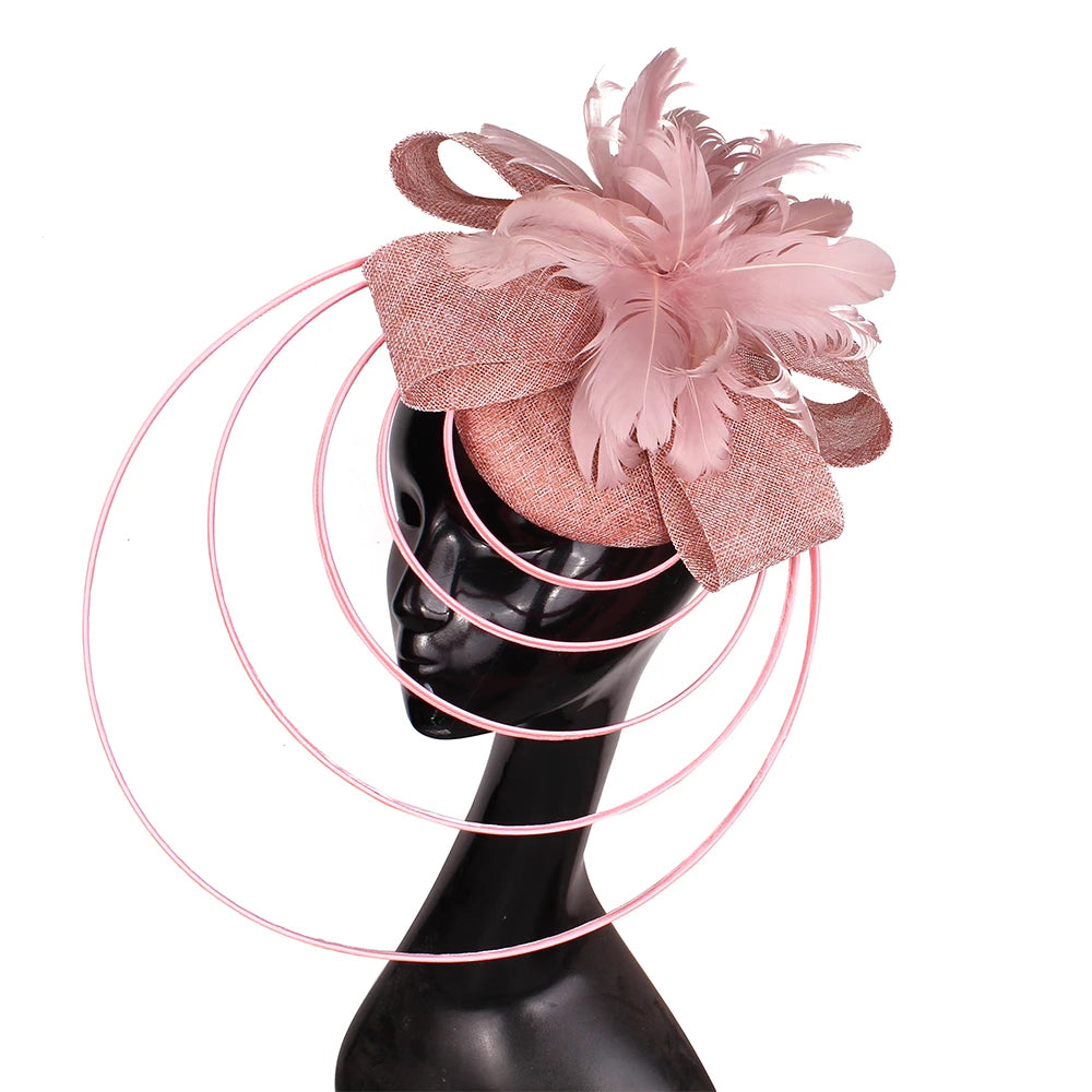 Elegant Crinoline Feather Fascinator