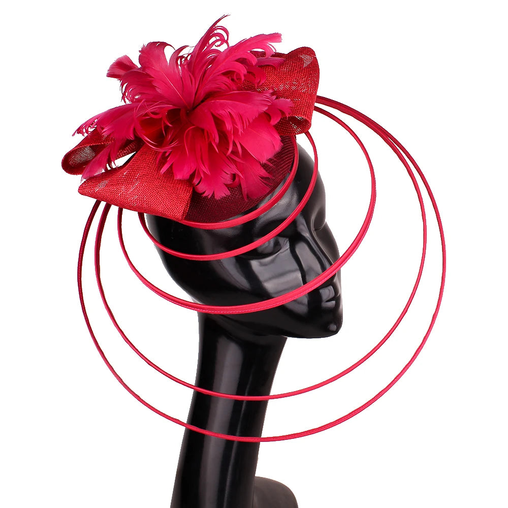 Elegant Crinoline Feather Fascinator