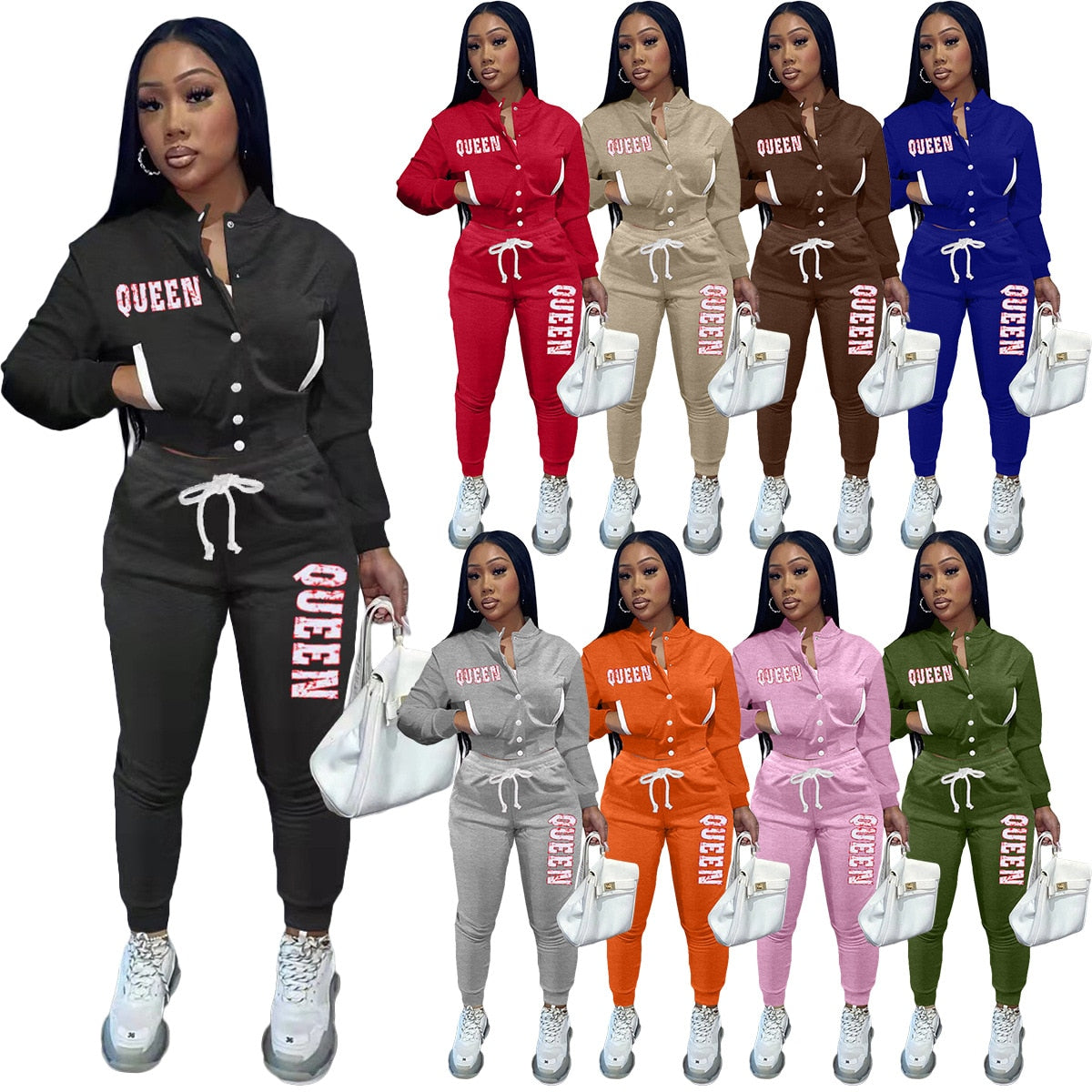 Long Pants High Street Outfits - Pant Sets - Azahshopping