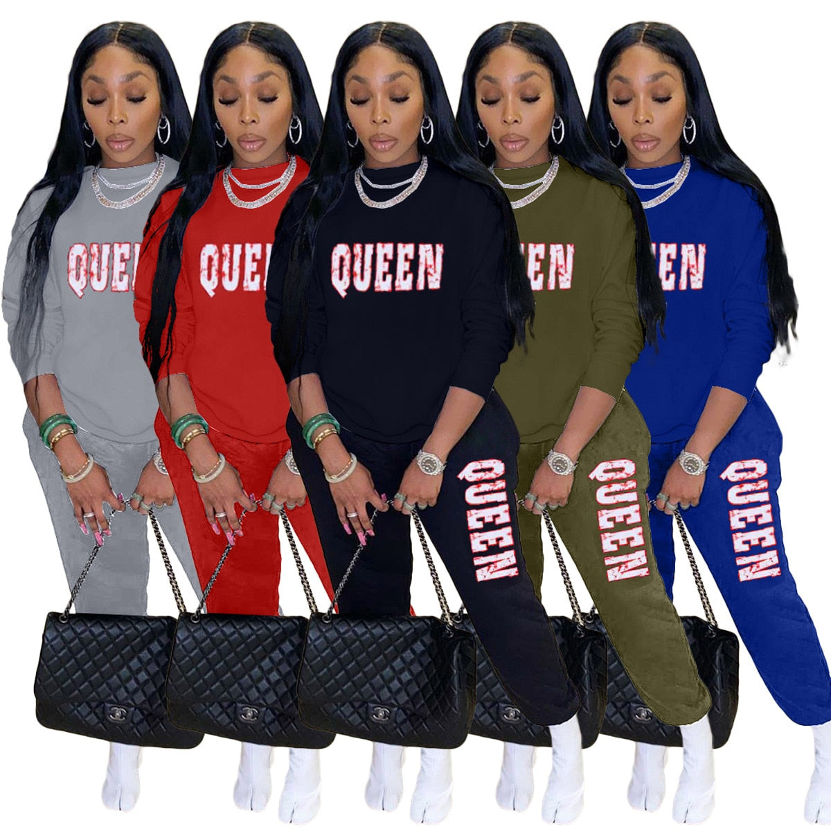 Long Pants High Street Outfits - Pant Sets - Azahshopping