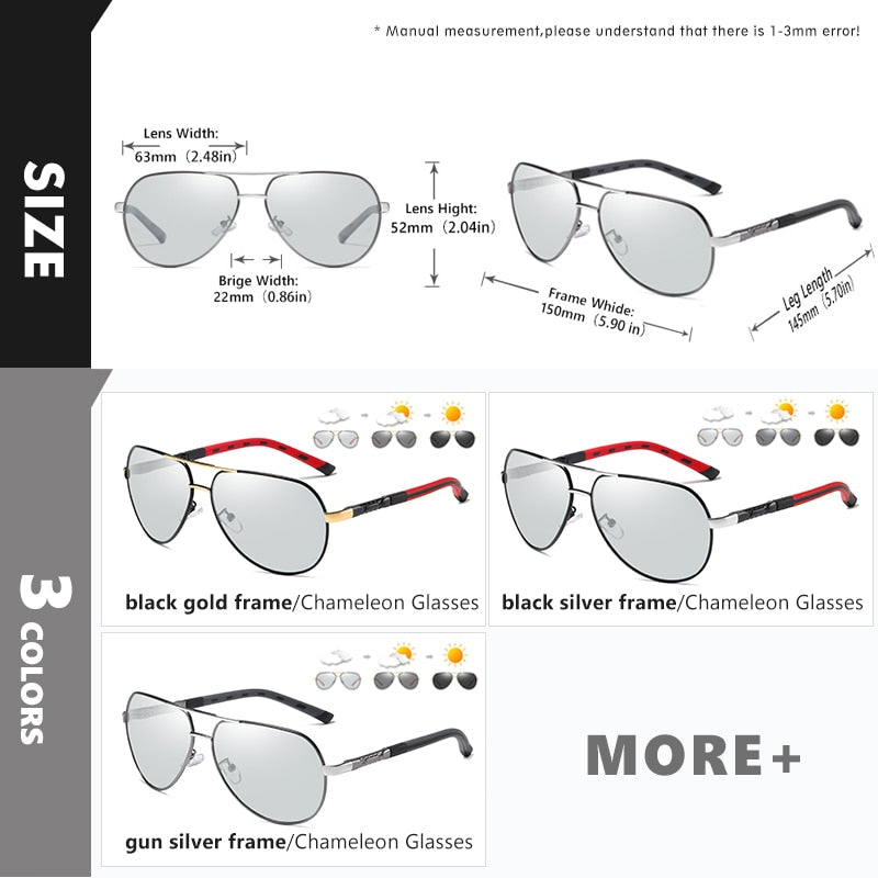 Photochromic Polarized Anti-glare Sun Glasses For Women