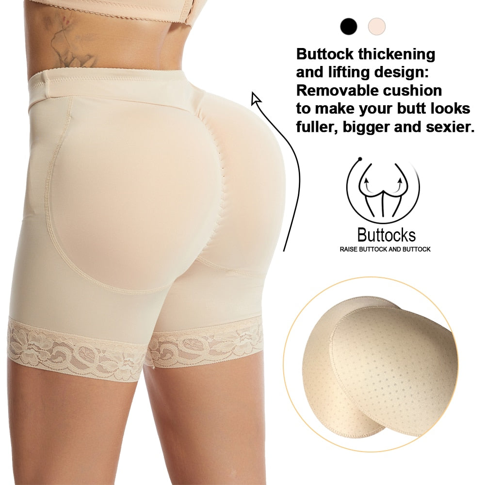 Hip Shapewear Panties Women Body Shaper Butt Lifter Panties Hip Enahncer Shapewear With Pads Push Up Panties - Shapers