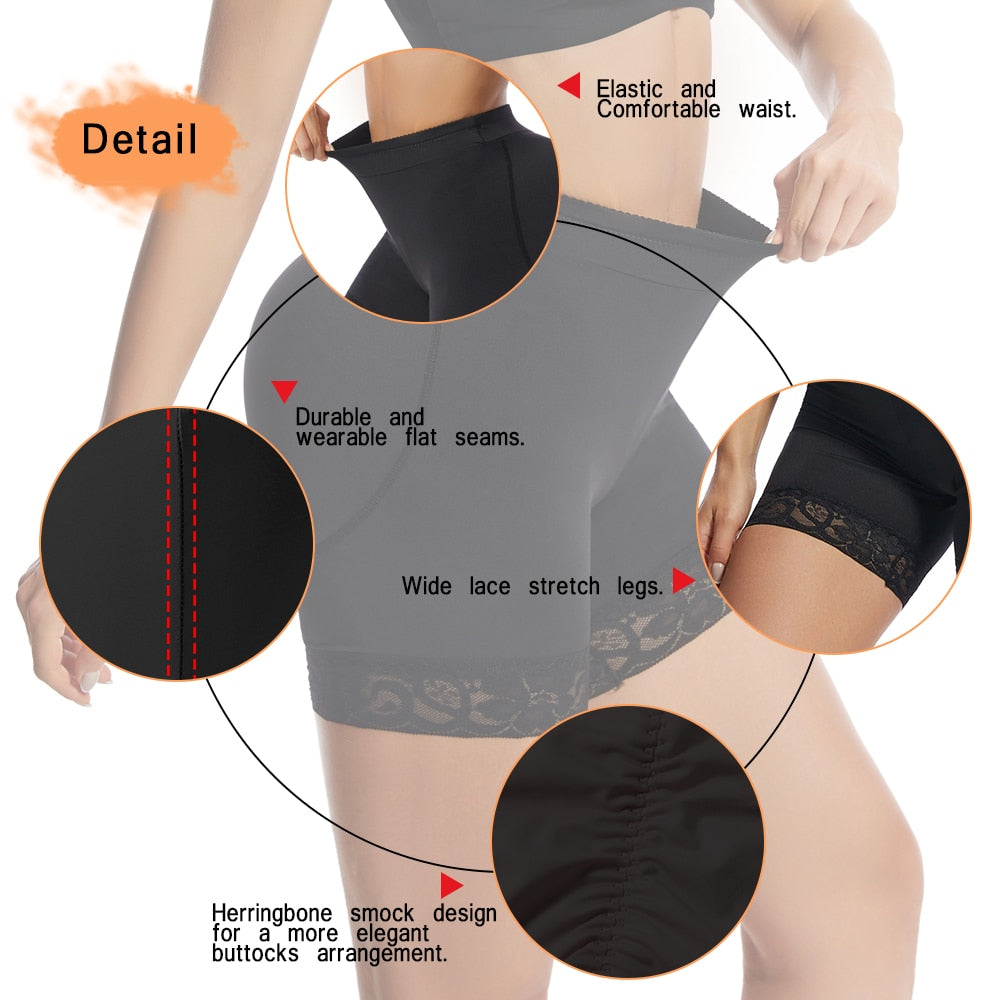 Hip Shapewear Panties Women Body Shaper Butt Lifter Panties Hip Enahncer Shapewear With Pads Push Up Panties - Shapers