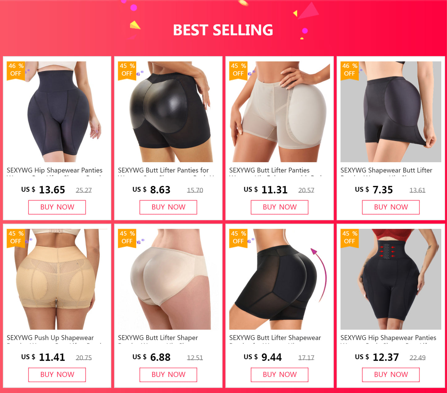 Hip Shapewear Panties Women Body Shaper Butt Lifter Panties Hip Enahncer Shapewear With Pads Push Up Panties - Shapers