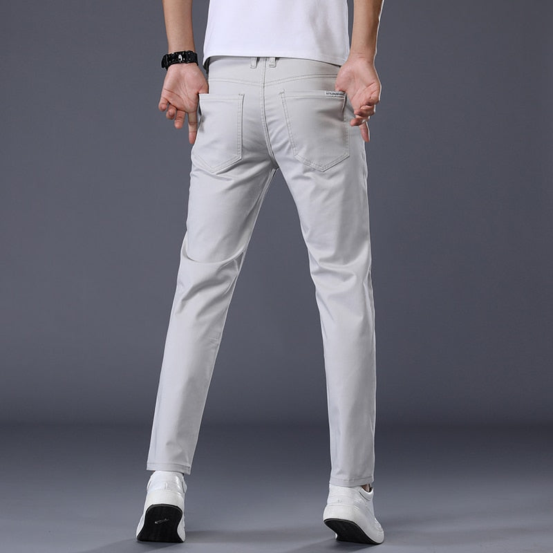 Stretch Cotton Slim Pants for Men