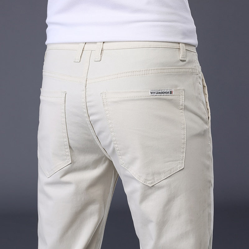 Stretch Cotton Slim Pants for Men