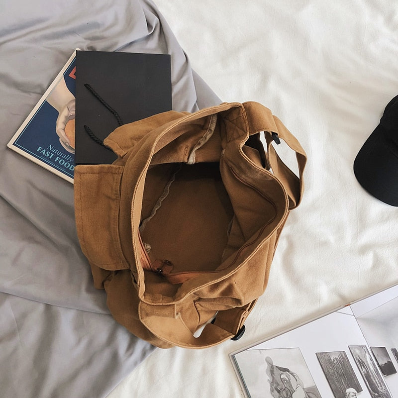 Large Capacity Tote Canvas Crossbody Bag