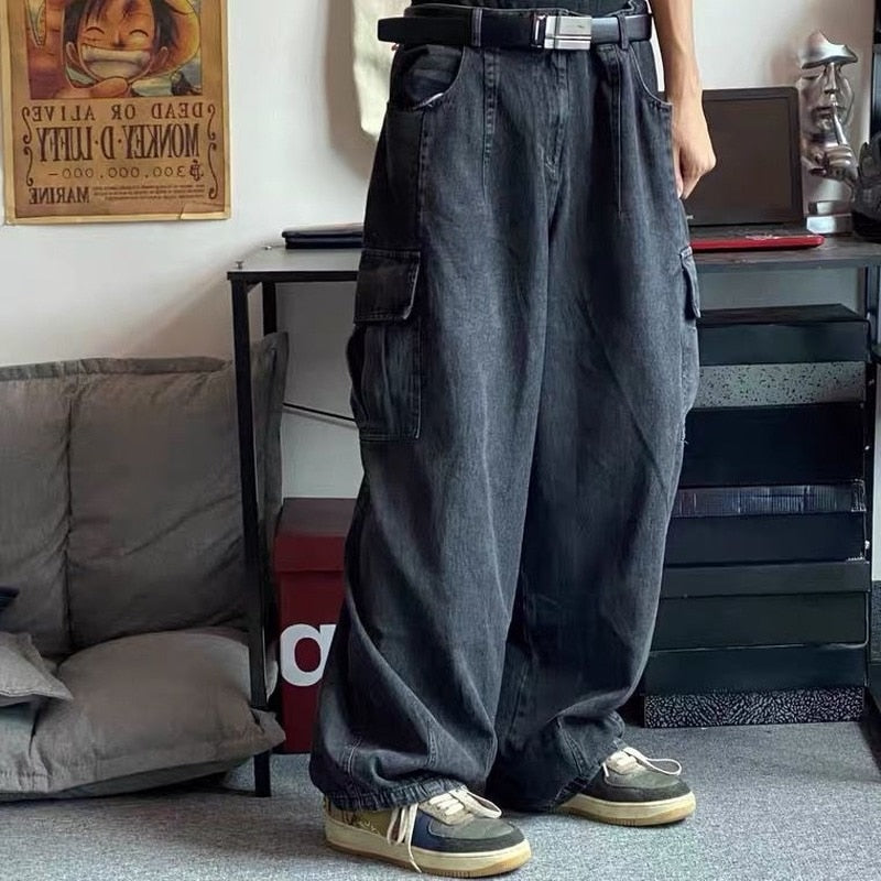 Wide Leg Baggy Denim Pants