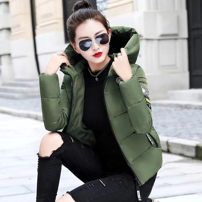 Hooded Thick Warm Short Cotton Padded Coat
