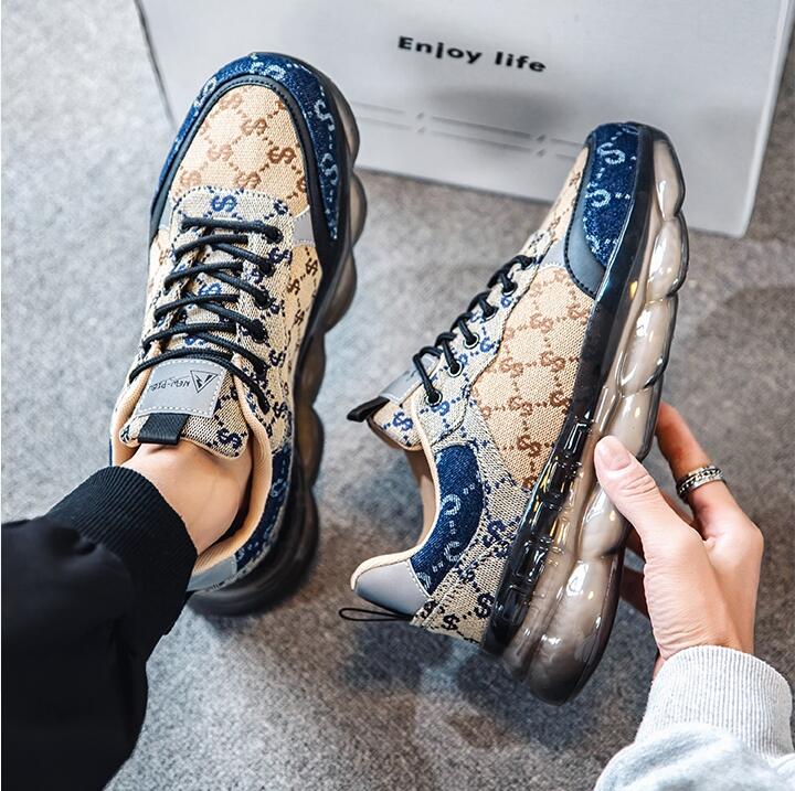 Luxury Designer Men’s Platform Sneakers – Chunky & Colorful