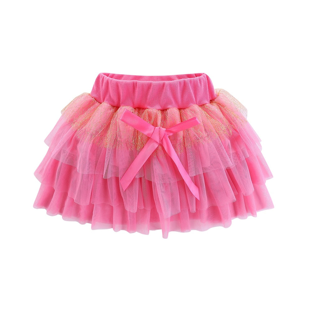 Cute Girls Outfits Boutique 3d Flower Lace Bow Tulle Tutu Skirt Sets For Toddler Gir
