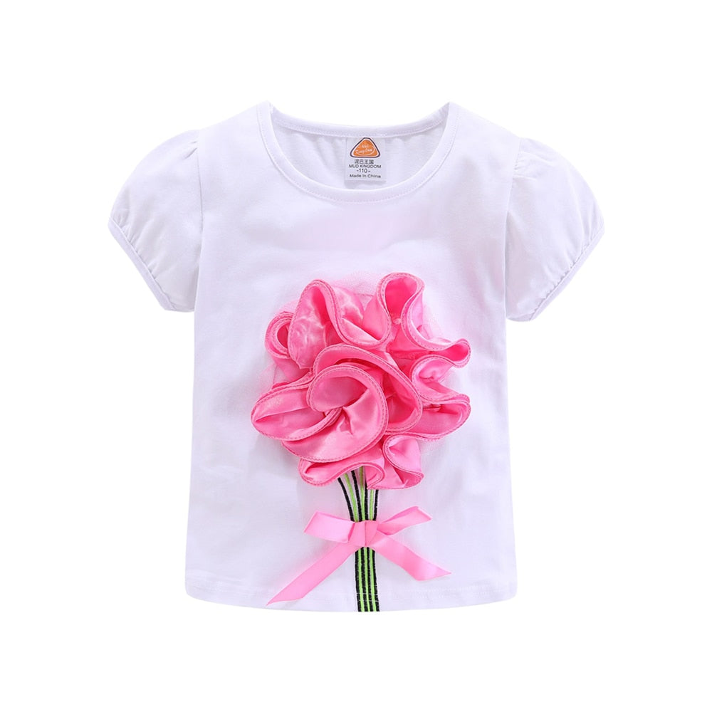 Cute Girls Outfits Boutique 3d Flower Lace Bow Tulle Tutu Skirt Sets For Toddler Gir