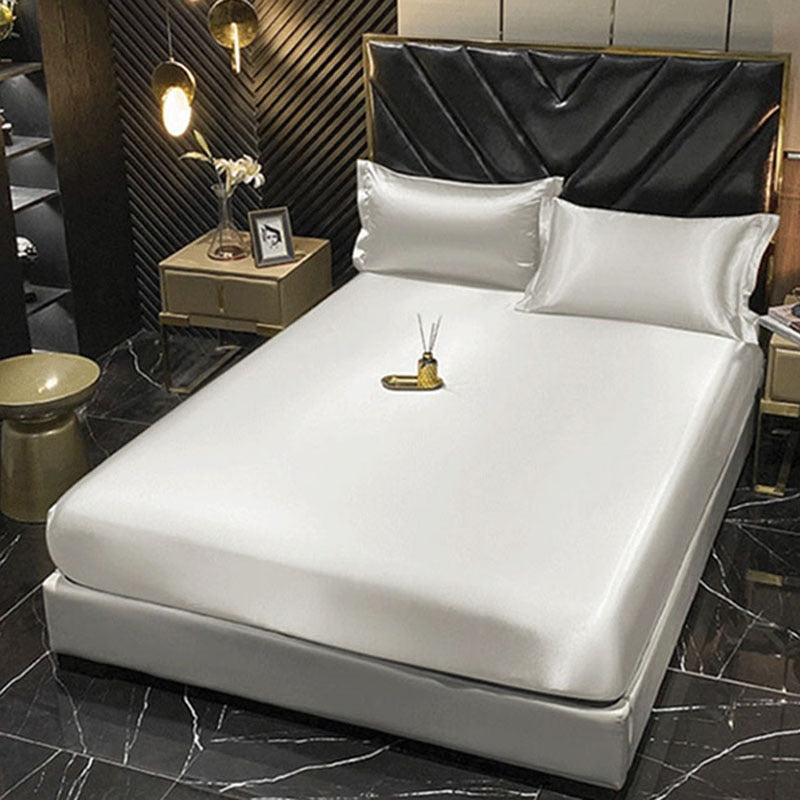 Mulberry Silk Luxury Bedding Set With Fitted Sheet High-end 100% Silk Satin Bedding Sets