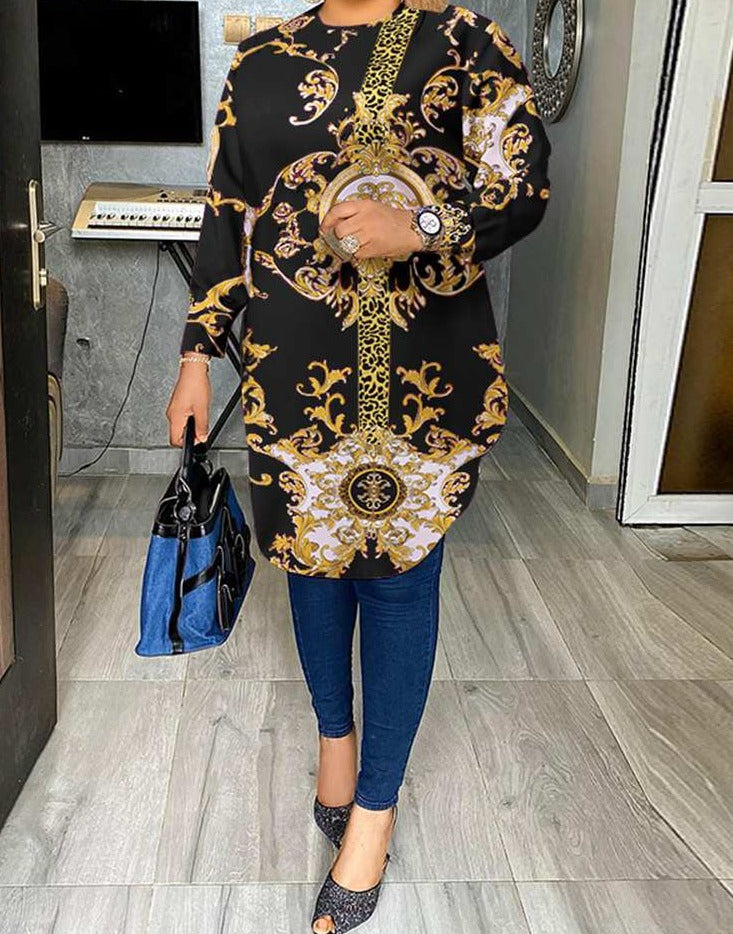 Long Shirt Bohemian Blouse for Women