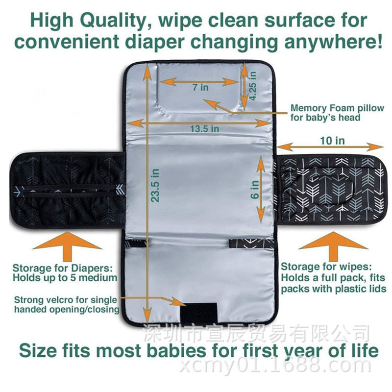Multifunctional Foldable Waterproof Baby Changing Mat
