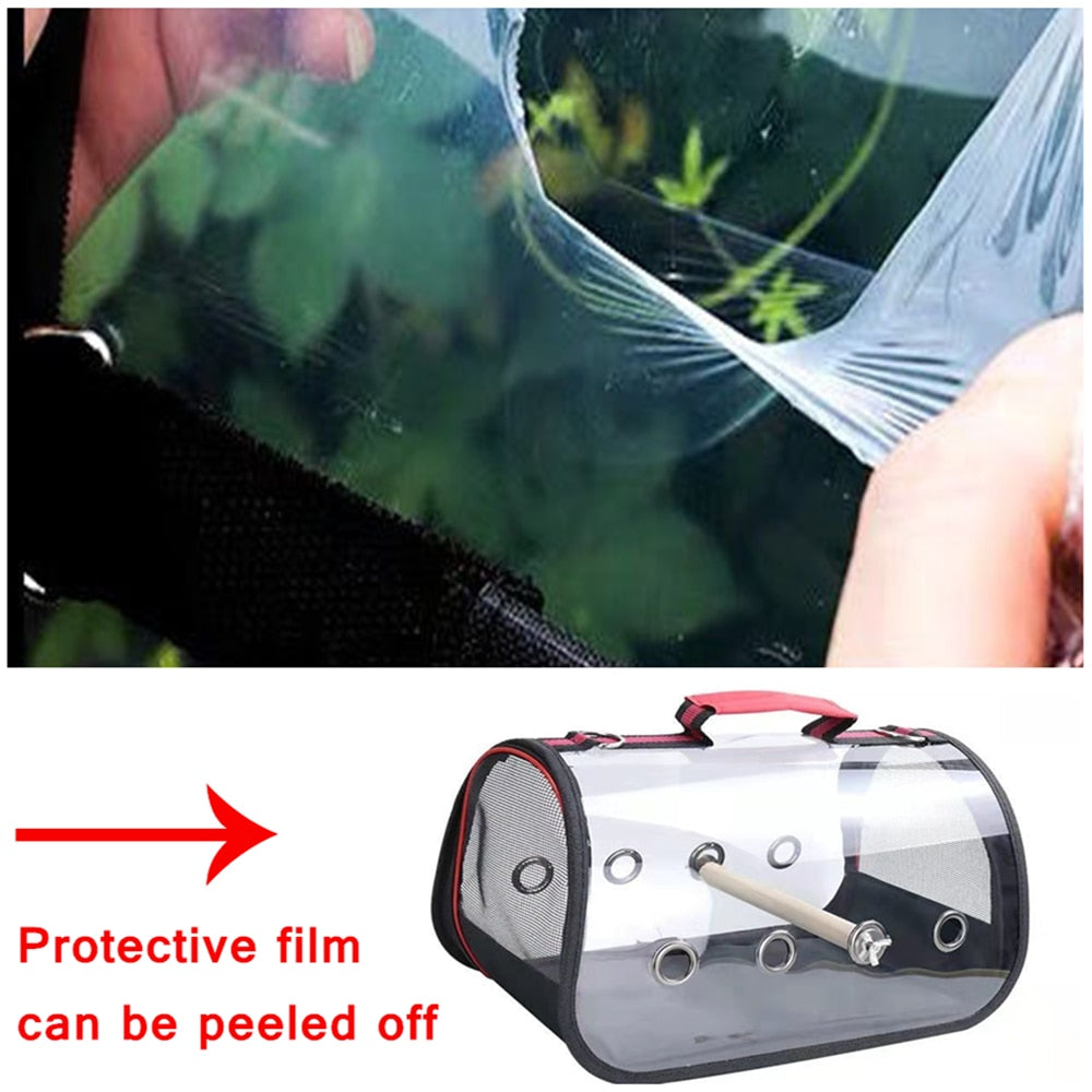 Portable Bird Carrier Parrot Backpack Bag With Perch For Small Animals