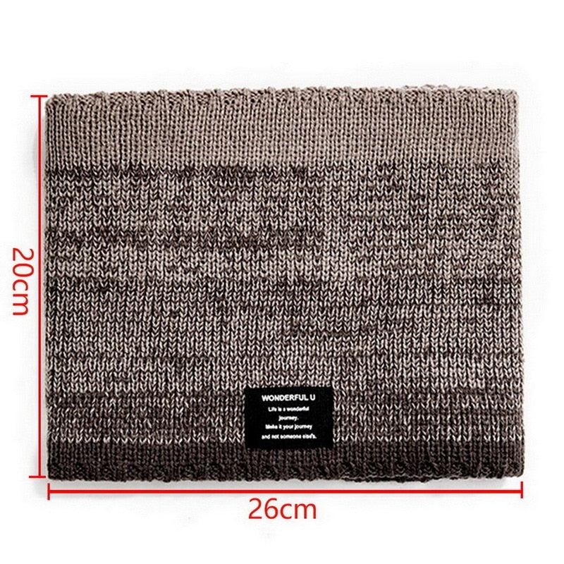 Neck Warmer Bandana Knitted Warm Solid Scarf for Women and Men