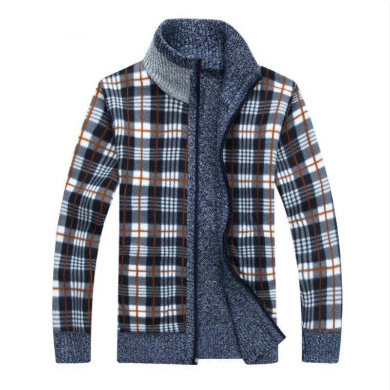 Coat Off White Long Sleeve Cardigan Fleece Full Zip