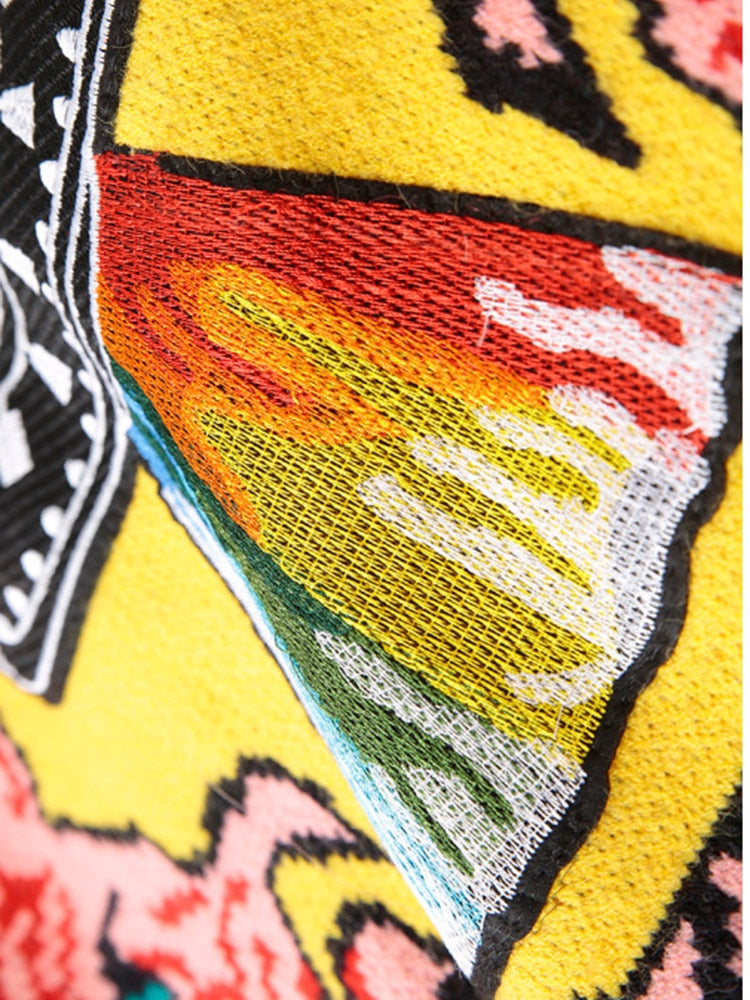 Vintage Warm Thicken Sweaters Ufo Clouds Jacquard Pullovers