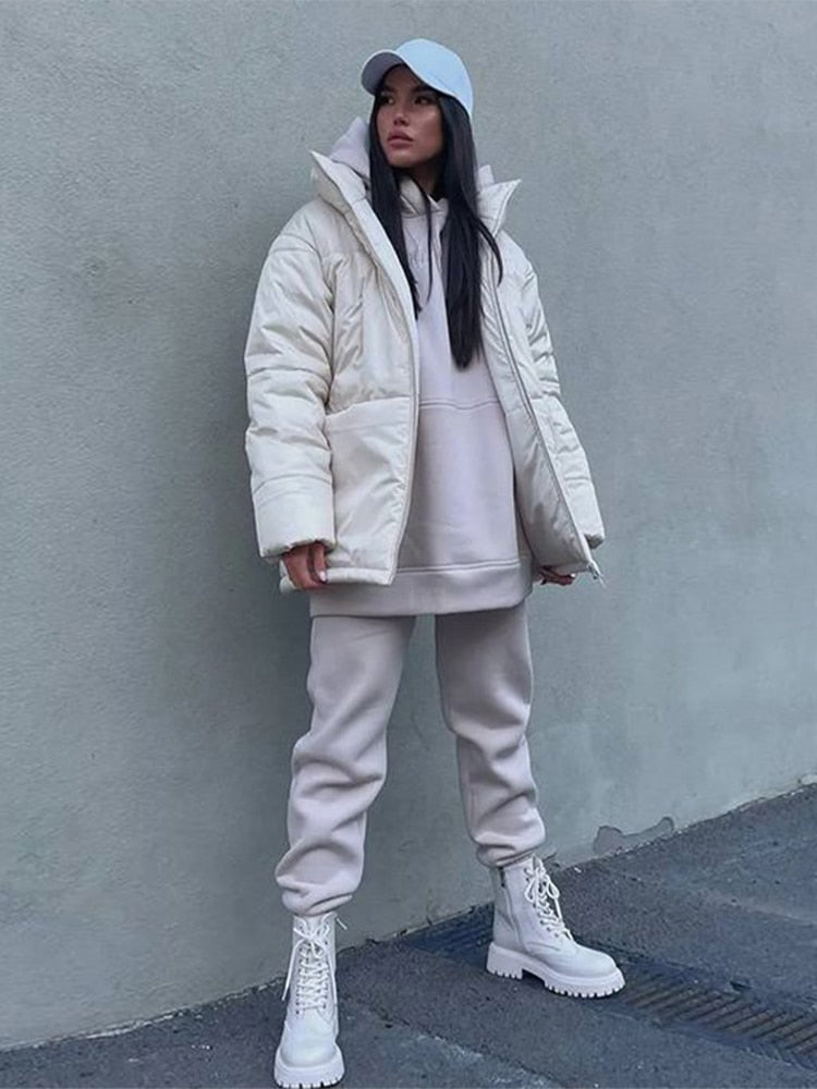 Hoodie Tops Two Piece Set Oversized Tracksuit Sets