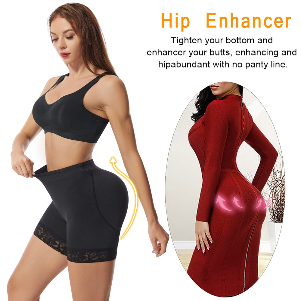 Hip Shapewear Panties Women Body Shaper Butt Lifter Panties Hip Enahncer Shapewear With Pads Push Up Panties - Shapers