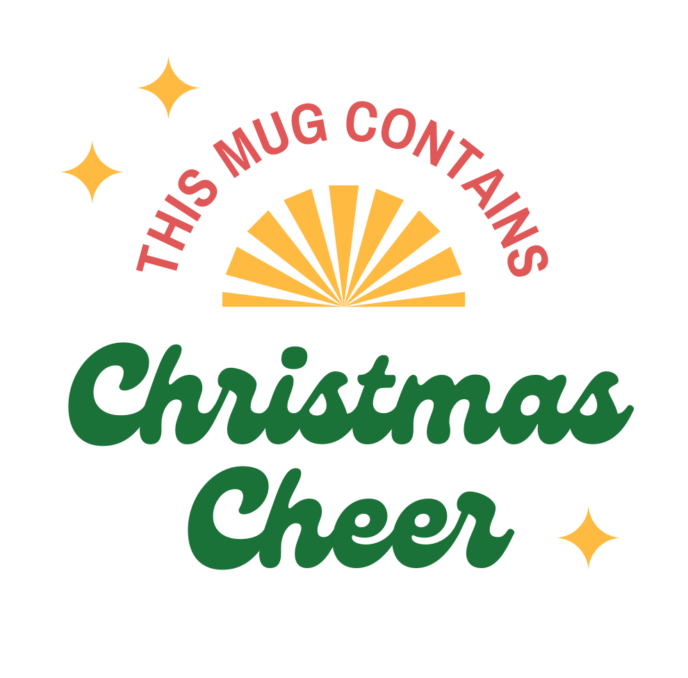 Yellow Green and Red Friendly Geometric Personal Holiday Ceramic Mug 11oz