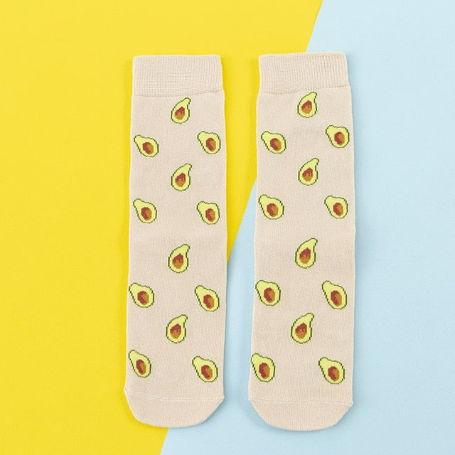 Funny Cute Cartoon Fruits Women Socks