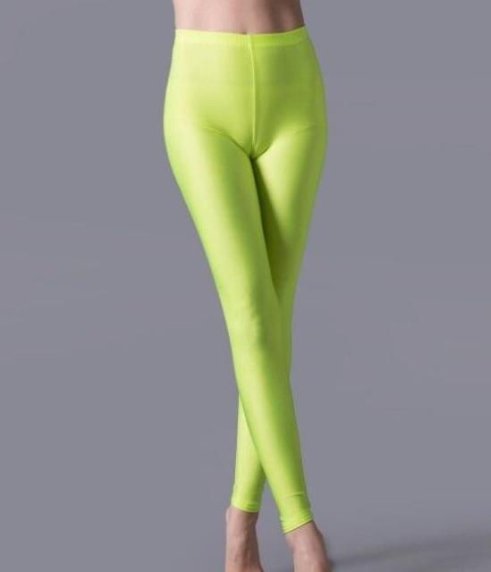 Shinny Elasticity Solid Color Leggings - Azahshopping